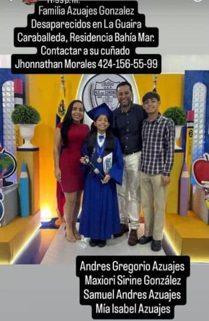 Foto de Familia Azuajes González, Andrés Gregorio Azuajes, Maxiori Sirene